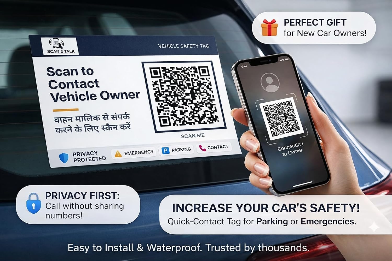 Scanning Scan2Talk QR on car